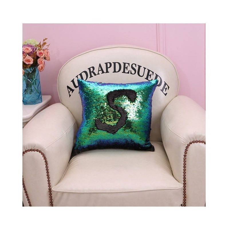 MOCOFO 4 Pack Glitter Sequins Pillow 16X16'' Decorative Pillow Cover Sequin Pillowcase Magic for Party Sofa Couch Car (2 Gradual Black+2 Matte Blue Purple) - Image 5